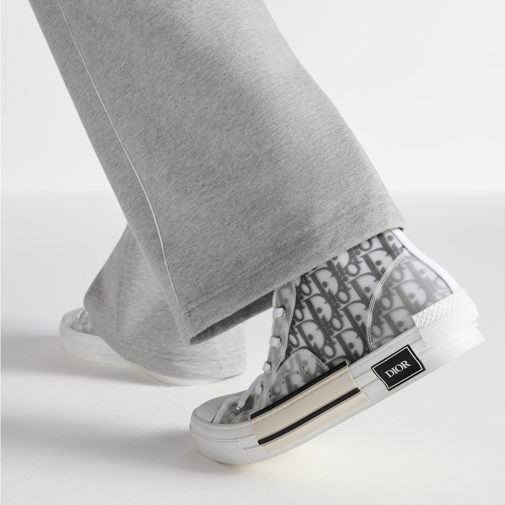 Dior White and Black High-Top Sneakers